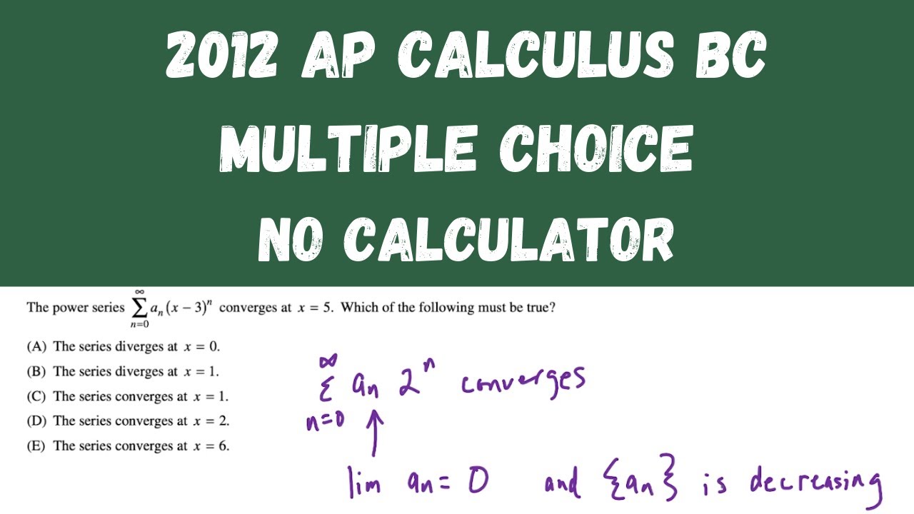 Ap Calculus Practice Exam 12 Multiple Choice Questions 1 28 Youtube