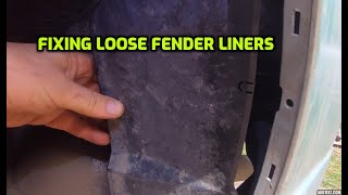 FIXING LOOSE WHEEL-WELL (FENDER LINER) ON ANY CAR (ALSO USED TO RE-ATTACH PLASTIC SPLASH GUARDS)