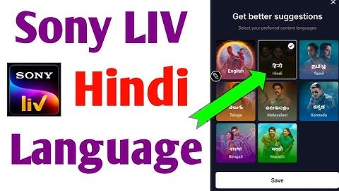 SonyLiv me hindi language kaise kare 