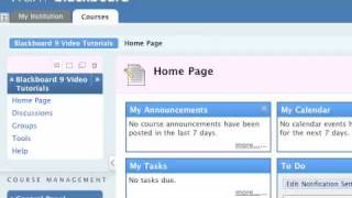 Blackboard 9: How to Edit