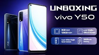 Unboxing Vivo Y50 Iris Blue 8GB RAM 128GB Storage 2020