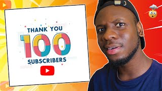 THANK YOU FOR 100 SUBSCRIBERS