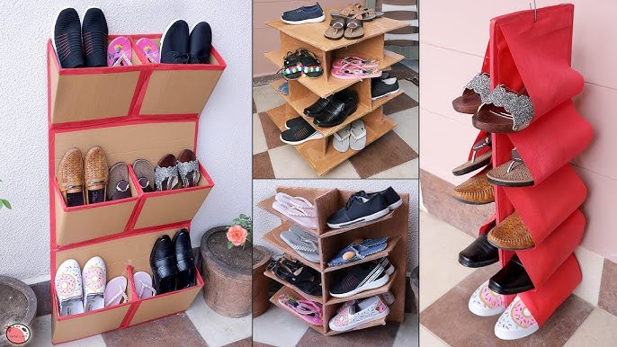 DIY simple modern shoe rack 