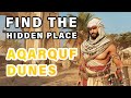 Find the hidden place north of the aqarquf dunes  assassins creed mirage