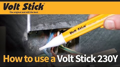 How to use a Volt Stick 230Y non-contact voltage tester