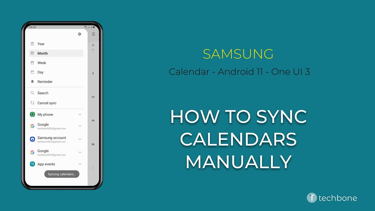 How to Sync Calendars manually Samsung Calendar [Android 11 One UI