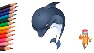 как нарисовать дельфина how to draw a dolphin #draw(как нарисовать дельфина how to draw a dolphin #draw Дети, да и взрослые, любят смотреть на дельфинов. Дельфины любят..., 2016-08-20T14:32:04.000Z)