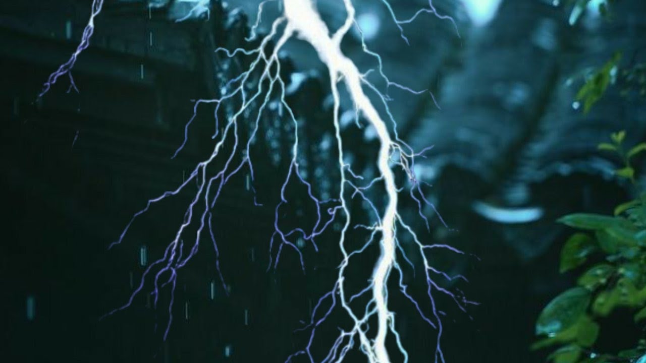 Rain sounds for sleep 🌧️ The rain is pouring & the thunder rumbles on ...