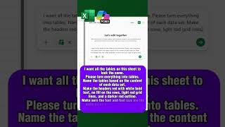 Copilot Formats Excel Tables INSTANTLY