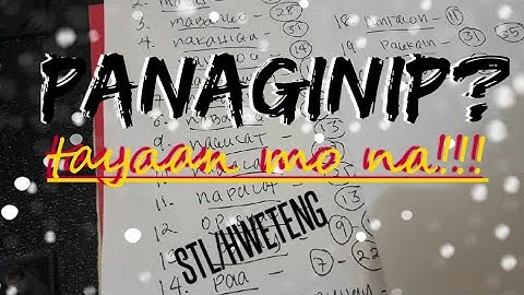 PANAGINIP at ANUNSYO