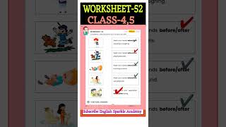 Worksheet52 Class45 202526 Lastest Ll English Sparkle Academy Ll Complete Solution By Ashok Sir