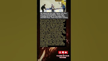 He Heard His Son Say “When We Run,I Do not Feel Disabled,” Then Kept Pushing the Chair for Decades