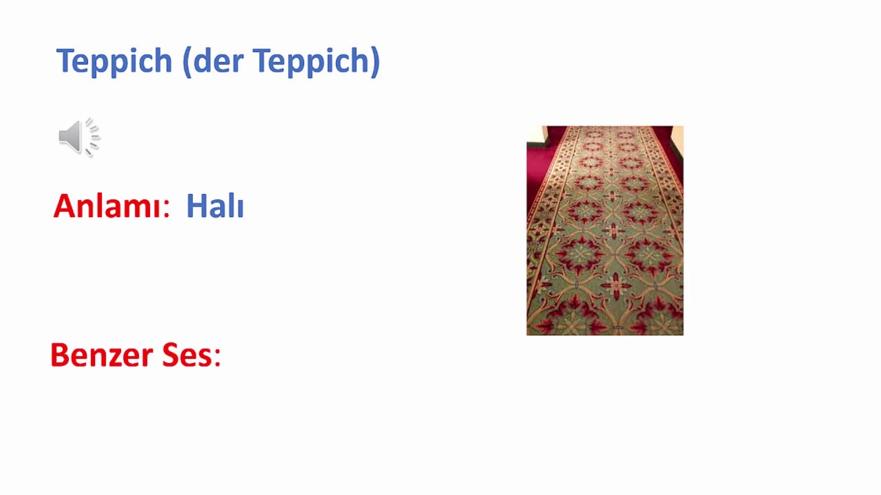 Teppich Der Teppich Da Vinci Metodu Kelime Ogrenme Almanca