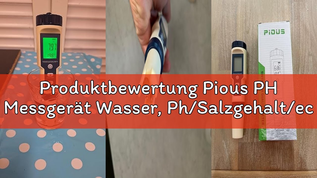 Produktbewertung Pious PH Messgerät Wasser, Ph/Salzgehalt/ec/tds/Temperatur-Multifunktions-Ph-Messge
