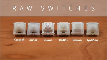 LETS GET RAW! Six Raw Switch Comparison (Keygeek, BSUN, Gateron, Haimu, Huano, Tecsee)