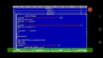 Perform the Selection sort on the input {75, 8,1,16,48,3,7,0} display the output in descending order
