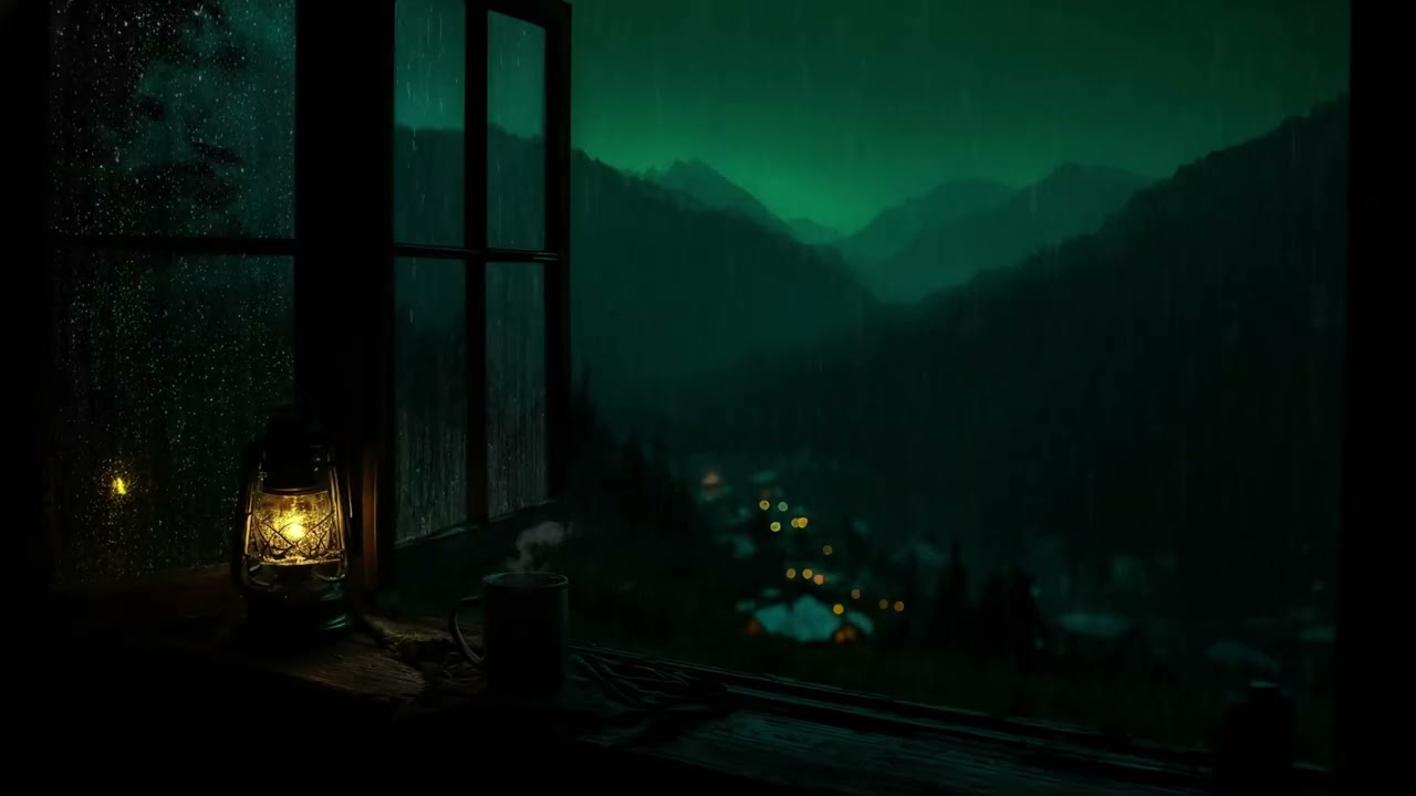 Soft Night Rain Through the Open Window 🌧️🌲 | Remove Negative Energy • Healing Sleep Music (NO ADS)