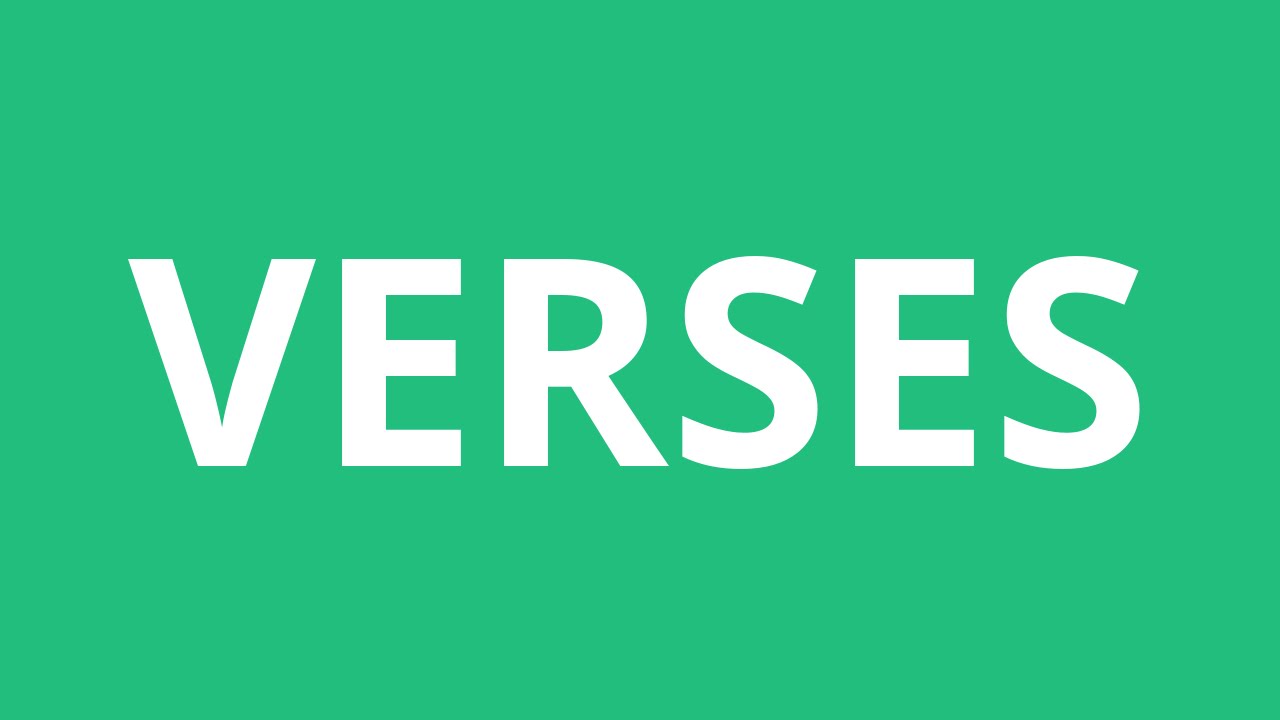 How To Pronounce Verses - Pronunciation Academy - Youtube