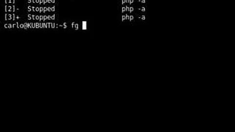 Shell Jobs fg and bg