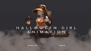 Halloween girl 2017 animation spine