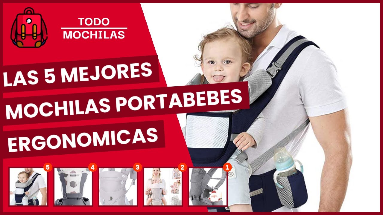 OLEQE Mochila Portabebés, portabebés ergonómico para bebés de 0 a 36 meses(Hasta  30 kg), portabebés portátil cómodo y transpirable con cinturón extraíble y  múltiples compartimentos cerrados (azul oscuro) : : Bebé