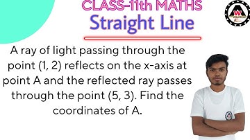 A ray of light passing through the point (1, 2) reflects on the x-axis at point || Worldeez Academy