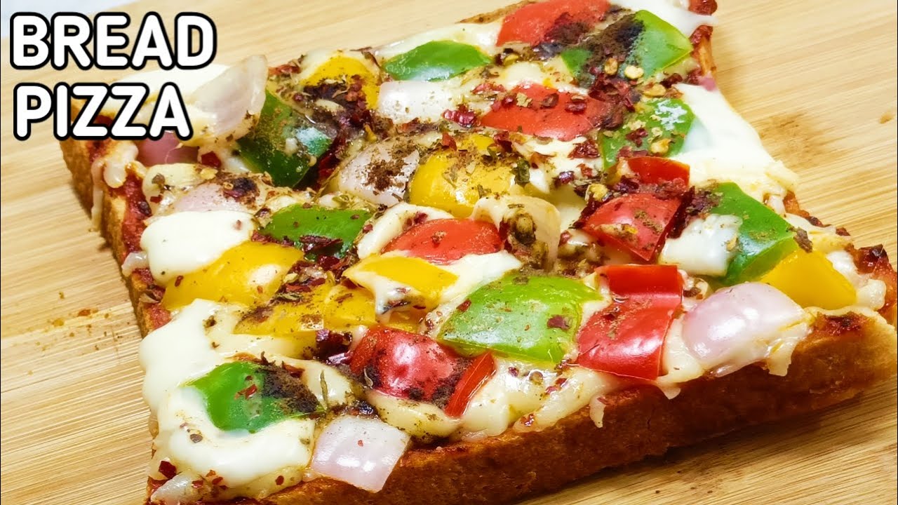 Bread Pizza on Tawa Recipe 5 minute cheese recipe Easy Bread Pizza Recipe by Antara's