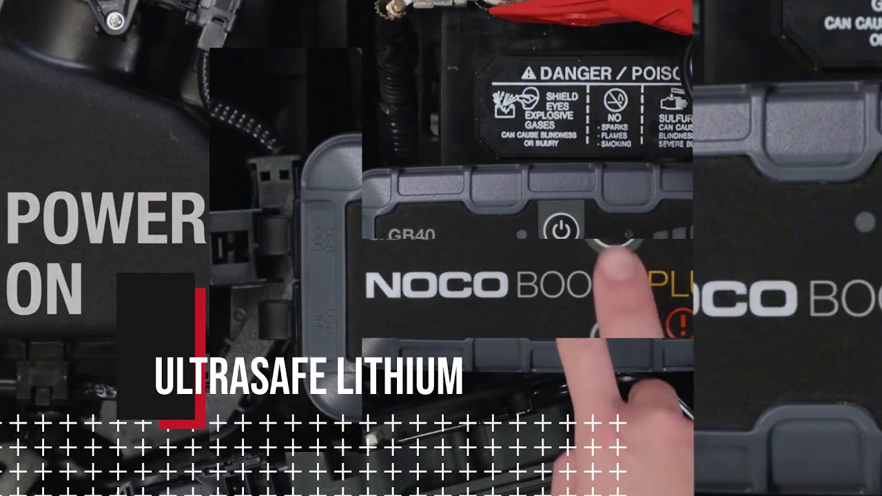 NOCO Boost Plus GB40 UltraSafe Lithium Jump Starter - YouTube