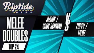Jmook/Cody Schwab vs Zuppy/Medz - Riptide 2024 - Melee Doubles - Top 24
