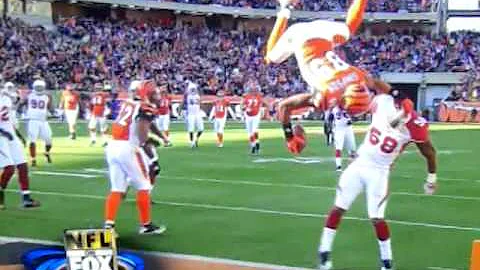 Jerome Simpson's front flip TD, Acrobatic play of the year!