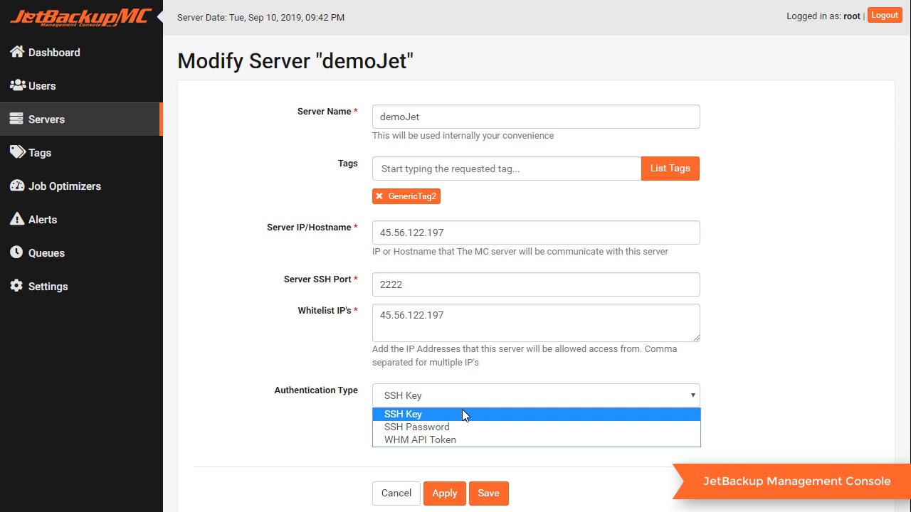Jetbackup Management Console - YouTube