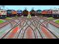 10 Rails Crossing At Curve Branches Railroad💖 Crossing Tracks-train simulator new update android