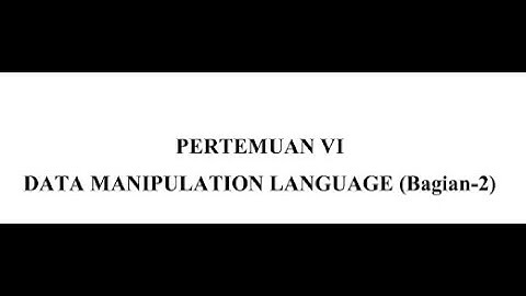 Video Latihan Praktikum Basis Data Pertemuan 6