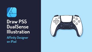 How to Draw PS5 DualSense Controller Flat Illustration - Affinity Designer IPad Timelapse
