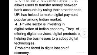 GS3: What is the status of digitalization in indian economy. Examine the problems faced in this rega