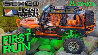 Axial  SCX10 III CJ-7 V2 Articulation 💯RC First Run