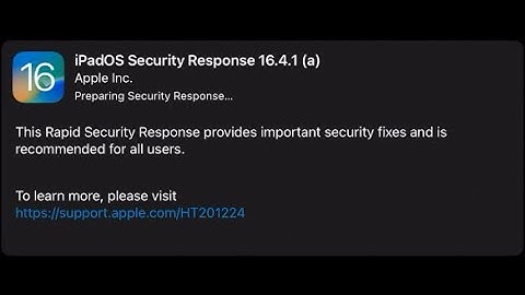 Apple Released First Rapid Security Response Update iPadOS 16.4.1( a) for iPad