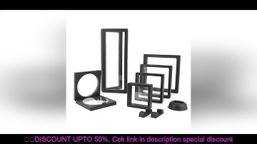 Black 3D Free Stand Suspension Floating Case Frame Membrane Display For Jewelry Storage Ring Earring
