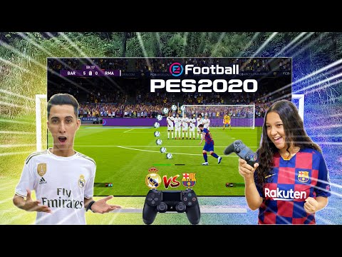 ELA JOGA MUITO!! BARCELONA vs REAL MADRID e-FOOTBALL PES 2020 DESAFIOS DE FUTEBOL ‹ Rikinho ›