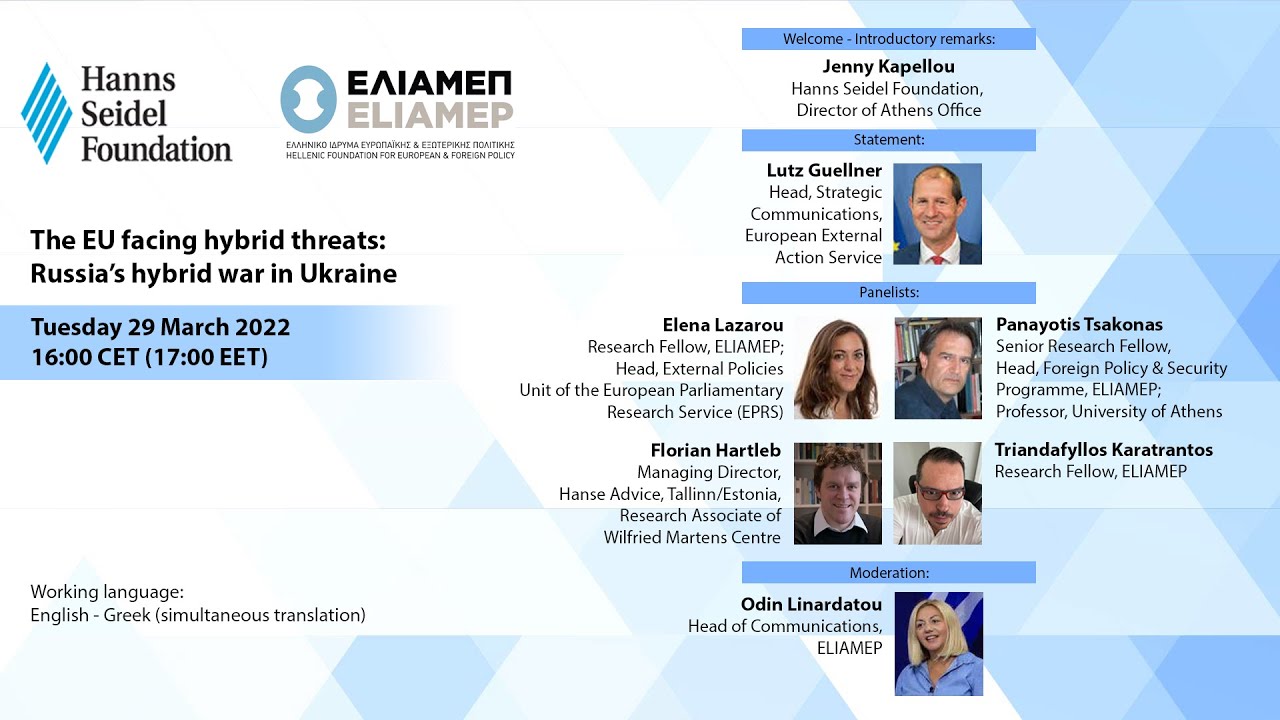 The EU facing hybrid threats / Russia's hybrid war in Ukraine