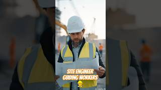 Site Engineer Guiding Workers 👷‍♂️ | Civil Engineering Short #civilengineering #siteengineer #shorts