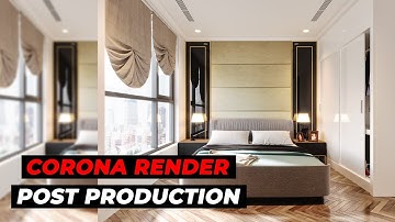 Corona Render Post Production All Element + Photoshop tutorial 😍