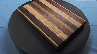 Black Walnut, Cherry, Curly Maple, Padauk Cutting Board