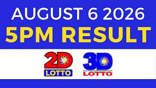 5PM Lotto Result Today August 6 2026 | Swertres EZ2 PCSO