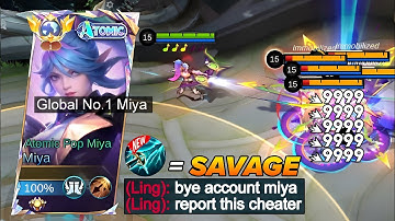 GLOBAL MIYA WTF 1 SHOT SAVAGE BUILD 2024!! 100% BROKEN 💀  ( build and emblem reveal )