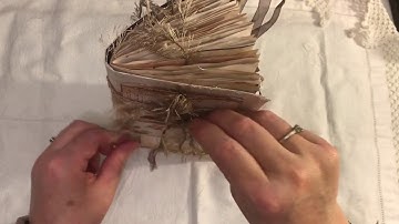 Fabric Covered Vintage Ephemera Travelers notebook journal #2