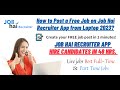 How to post a free job on job hai recruiter app from laptop 2023