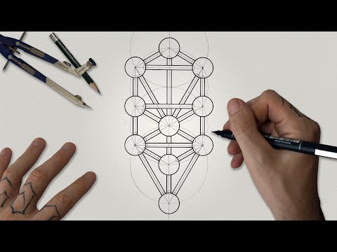 Bagaimana Menggambar Pohon Kehidupan (Kabbalah) | Tutorial Menggambar Geometri Suci