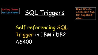 Self referencing SQL Trigger in IBM i DB2 AS400