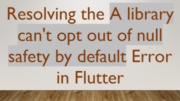 Resolving the A library can